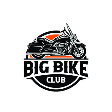 Big bike motorcycle club emblem logo template. Best for american motorcycle club and automotive enthusiast