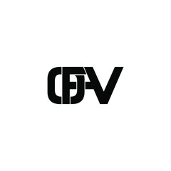 ofv initial letter monogram logo design