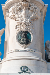 Monument statue of the Dom Jose in the Praça do Comércio