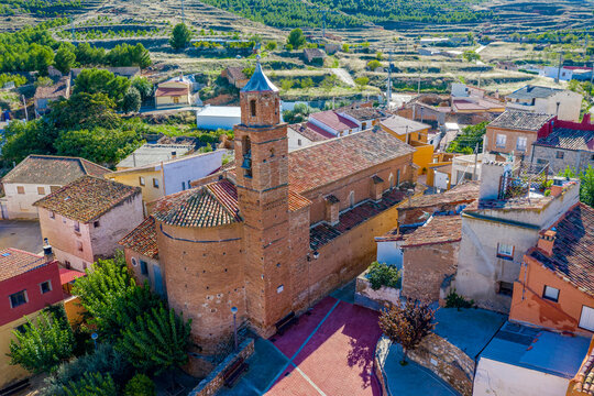 Church of the Asuncion in Grisel Zaragoza Spain