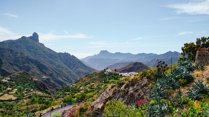 Fototapeta na wymiar mountain and volcanic landscape of Gran Canaria, Spain