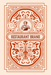 Western card with vintage style