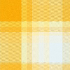 Seamless yellow white plaid fabric pattern background