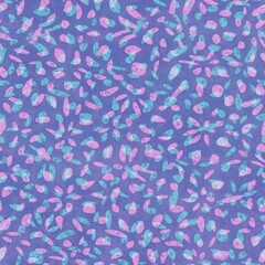 Seamless pink blue purple flower petal background pattern