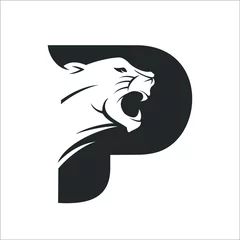 Foto op Plexiglas panther in letter P © Nuzart