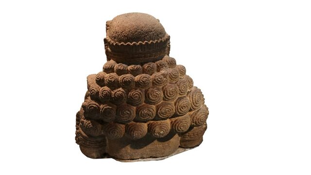 Realistic Bhairava Buddha Statue 4K. Looped. Alpha channel included.
