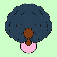 beautiful african women with afro hair