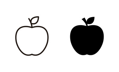 Apple icons set. Apple sign and symbols for web design.