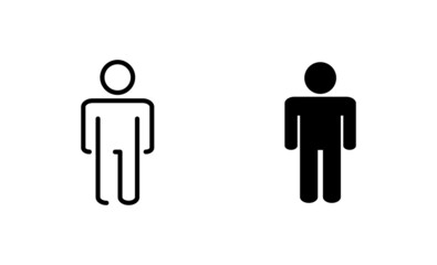 Man icons set. male sign and symbol. human symbol