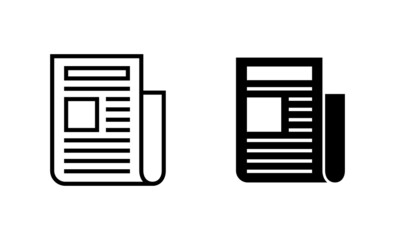 Newspaper icons set. news paper sign and symbolign