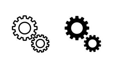 Setting Icons set. Cog Settings sign and symbol. Gear Sign