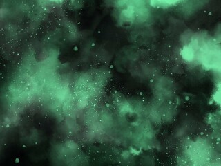 Obraz na płótnie Canvas Green black galaxy light cloudy sky 