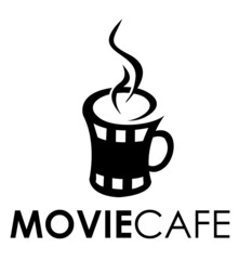 movie cafe logo design concept