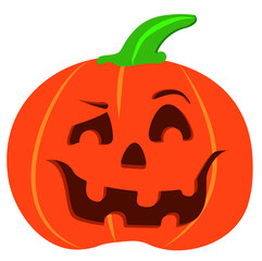 Calabaza de halloween con fondo blanco