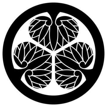 徳川家康の家紋です。三つ葉葵といいます。