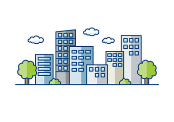 街の風景のイメージイラスト