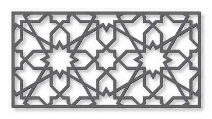 Laser Cutting Template. Decorative Lattice. Middle Eastern Geometric Pattern.