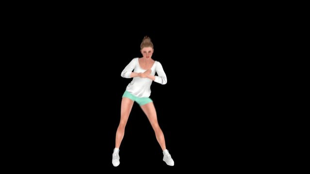 Female Pop Dancer. Alpha Channel included.
