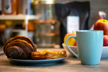 Croissant, Apricot Danish & Coffee...