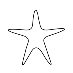 Fototapeta premium Abstract star as line drawing on white background. Vector