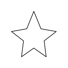 Abstract star as line drawing on white background. Vector