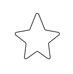 Abstract star as line drawing on white background. Vector