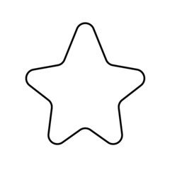 Abstract star as line drawing on white background. Vector