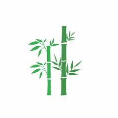 Fototapeta na wymiar Amazing bamboo with leaf Image graphic icon logo design abstract concept vector stock. Can be used as a symbol associated with plant or nature