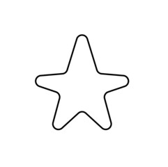 Abstract star as line drawing on white background. Vector