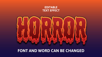 Fototapeta premium text style effect with horror slogan.font and word can be changed