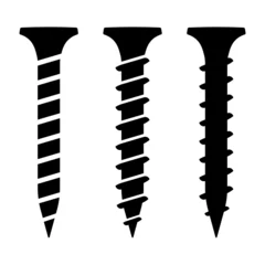 Fotobehang Screw icon. Simple illustration of screw symbol. Vector illustration. © brovkoserhii