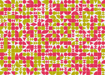 Abstract Geometric Pattern generative computational art illustration