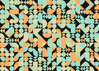 Abstract Geometric Pattern generative computational art illustration