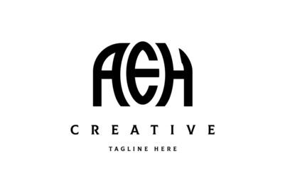 AEH creative taj three latter logo vector