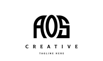 AOS creative taj three latter logo vector