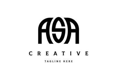 ASA creative taj three latter logo vector