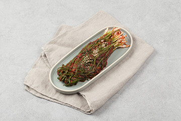 김치,실내,요리,음식,채소,파,파김치,한국