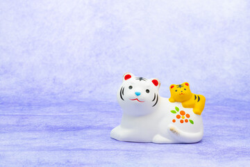 2022年の干支は壬寅（みずのえ・とら）虎　寅年の年賀状素材