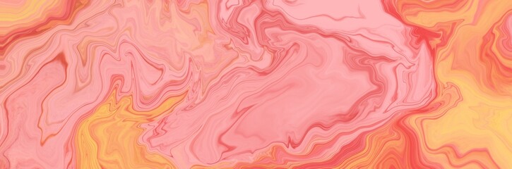Abstract painting art with pink, red and yellow marble paint brush for presentation, website background, halloween poster, wall decoration, or t-shirt design.