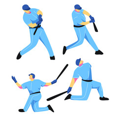 Fototapeta premium softball flat illustration
