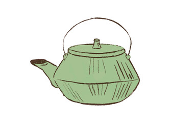 茶道具である急須のイラスト