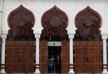 The gate of a mosque in the city of banda aceh Indonesia Oct 10, 2021