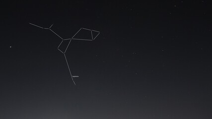 Obraz premium Sagittarius constellation- one of the Zodiac Sign among twelve. I shot this image and tried to map each star from the constellation 