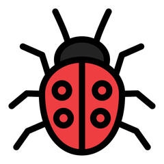 Filled outline icon for ladybug.