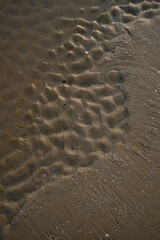 Sand wave pattern on the beach, abstract nature background