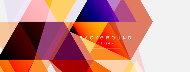 Color triangles composition, geometric abstract background. Techno or business concept, pattern for wallpaper, banner, background, landing page