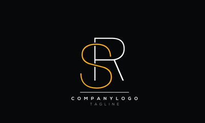 
Abstract Letter Initial RS SR Vector Logo Design Template