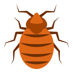 Flat color icon for parasite bug.