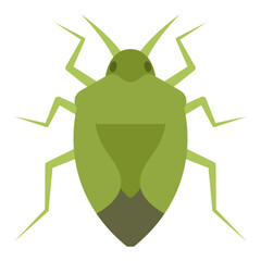 Flat color icon for stink bug.