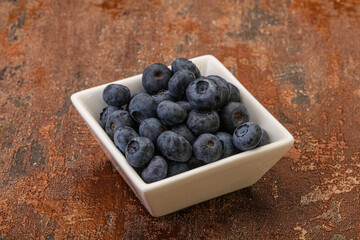 Ripe sweet tasty blueberries heap
